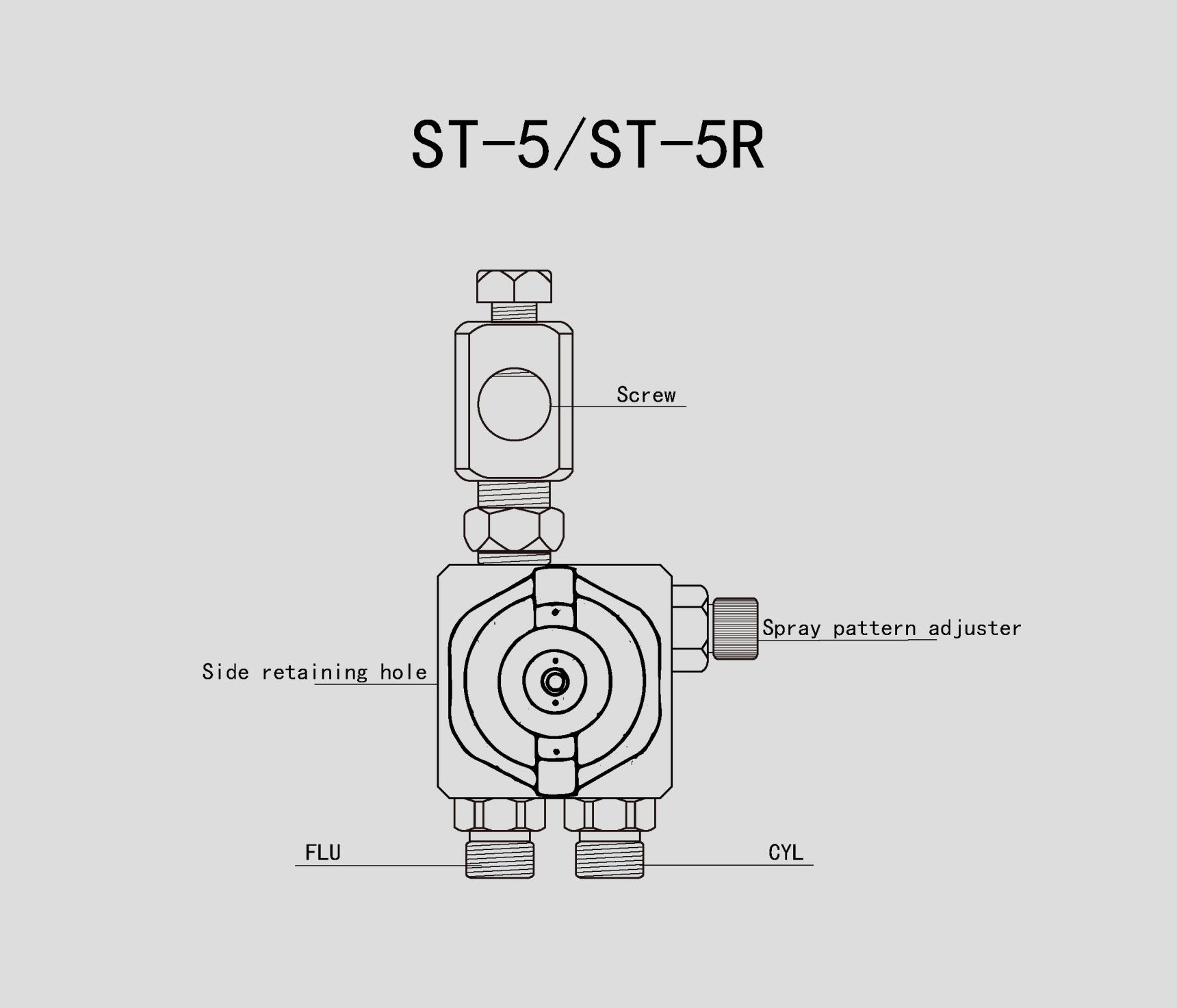 QIXINGZG Paint Star ST-5/ST-6 Simple Automatic Spray Gun Blister Wave Welding Flux Alcohol Rosin Spray Head