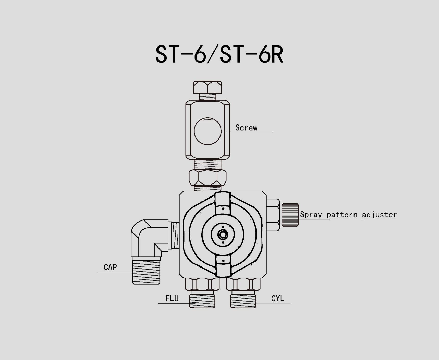 QIXIINGZG ST-6/ST-6R Automatic Spray Gun Blister Wave Welding Alcohol Rosin Spray Gun