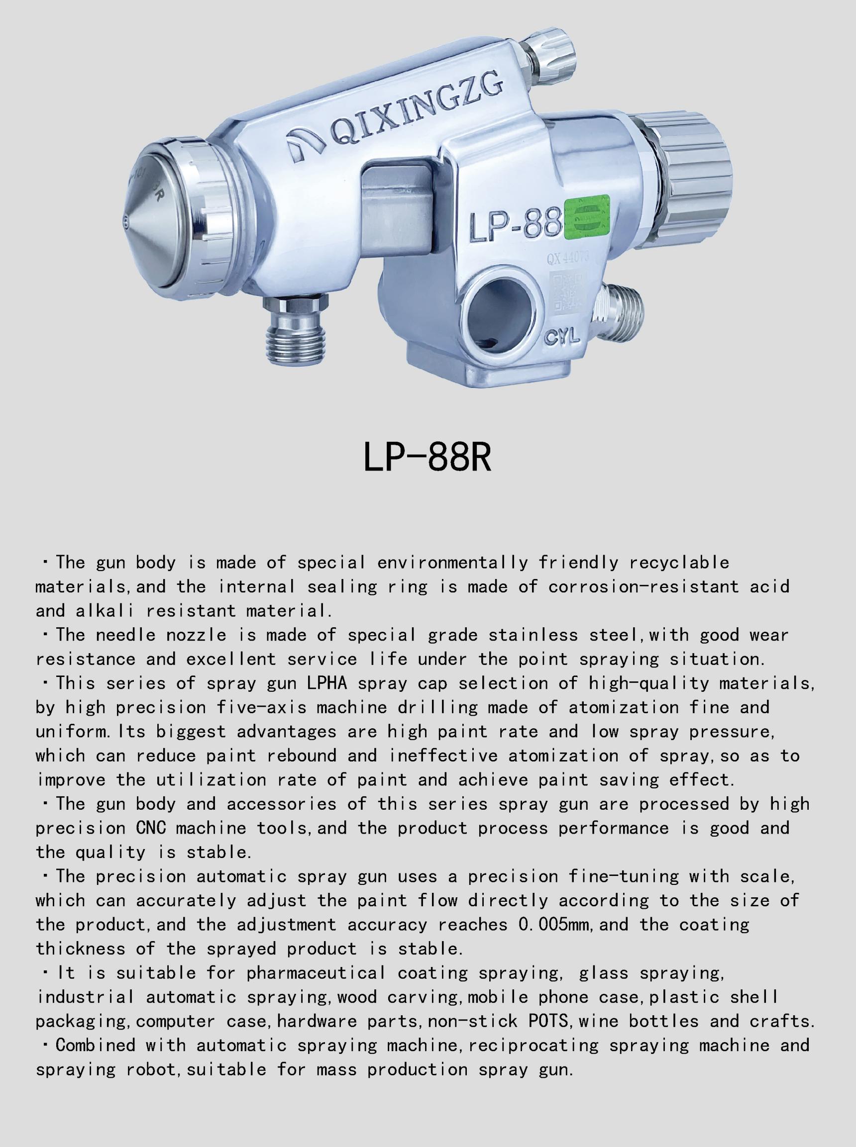 QIXINGZG LP-88 Automatic Spray Gun Reciprocating Machine Assembly Line UV Primer Cosmetic Plastic Spray Gun