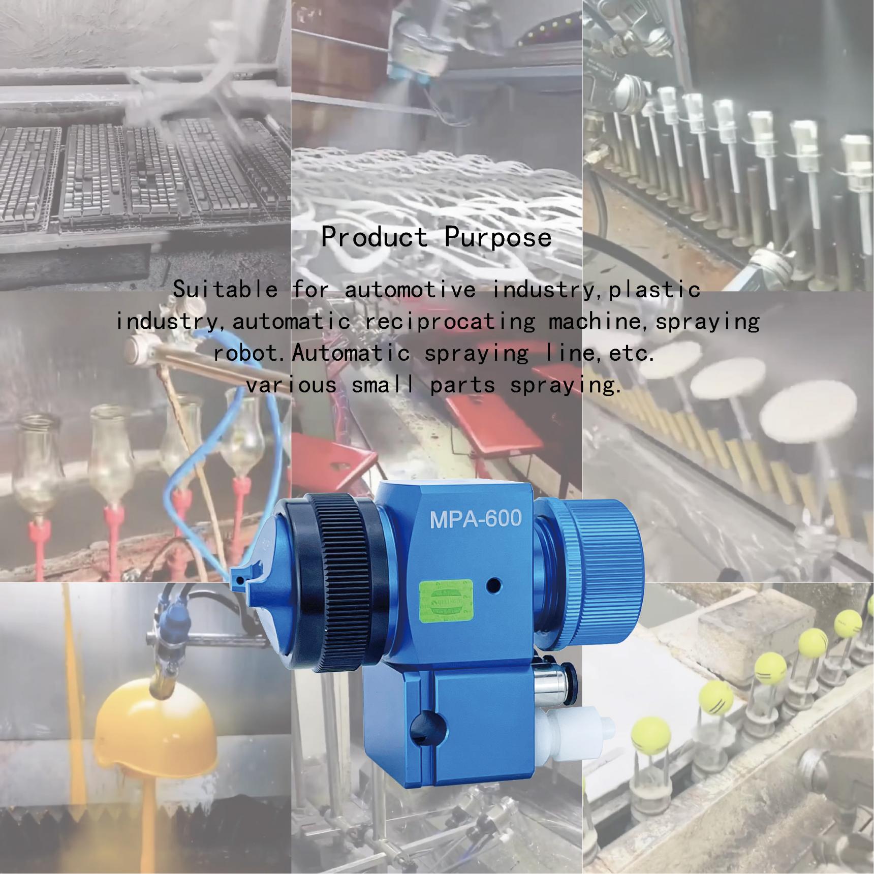 QIXINGZG MPA-600 Automatic Spray Gun Three Gas Low Pressure Paint Coating Reciprocating Machine Robot Spray Gun