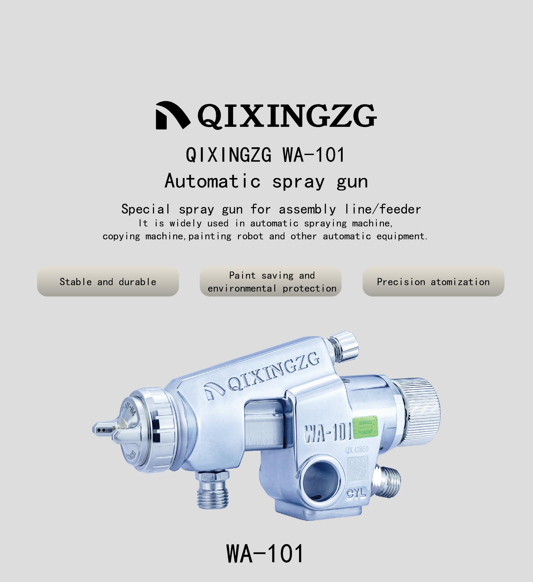 QIXINGZG WA-101 Automatic Spray Gun Reciprocating Machine Assembly Line Primer UV Cosmetic Shell Spray Gun