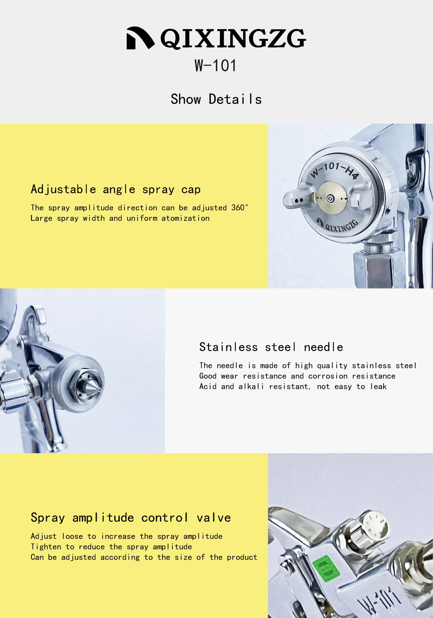 QIXINGZG W-101 Manual Spray Gun Furniture Woodworking Car Spray Gun