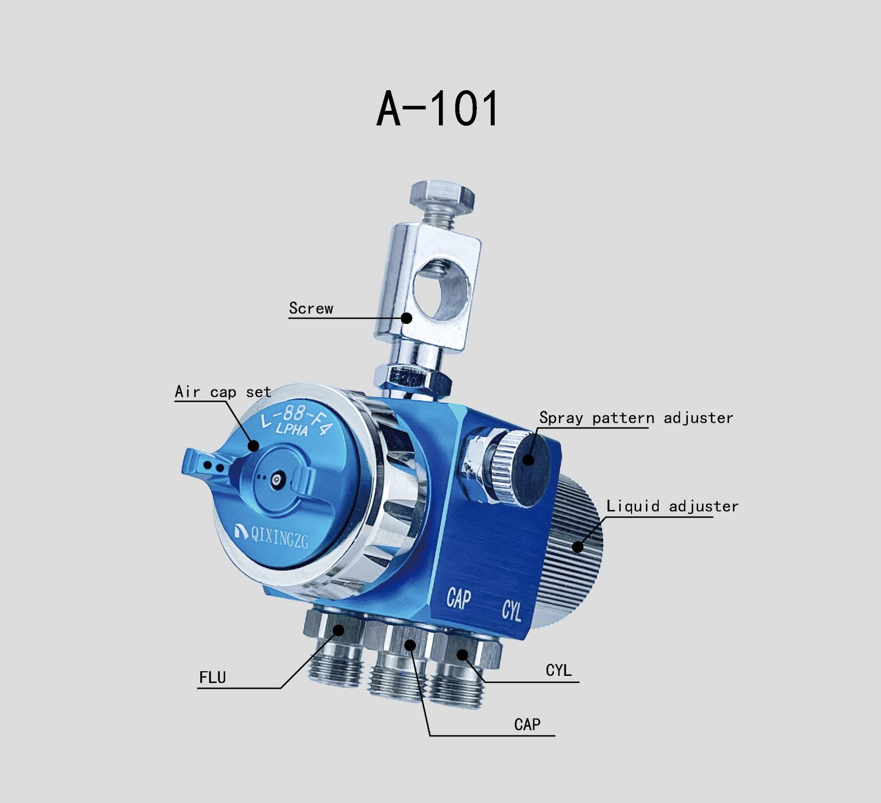 QIXINGZG A-101 Automatic Spray Gun Blister Wave Welding Flux Alcohol Rosin Cooling Spray Head