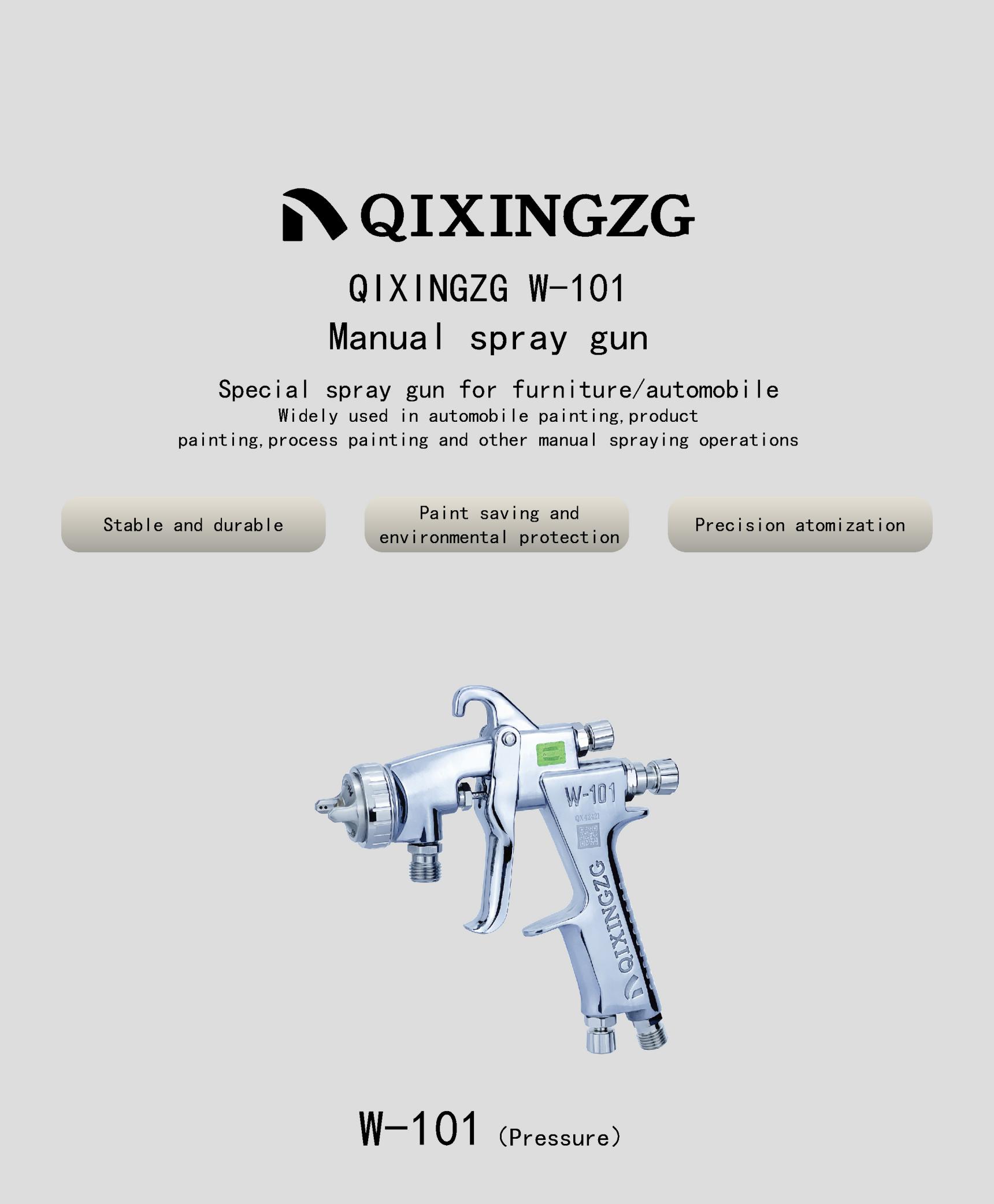 QIXINGZG W-101 Manual Spray Gun Furniture Woodworking Car Spray Gun