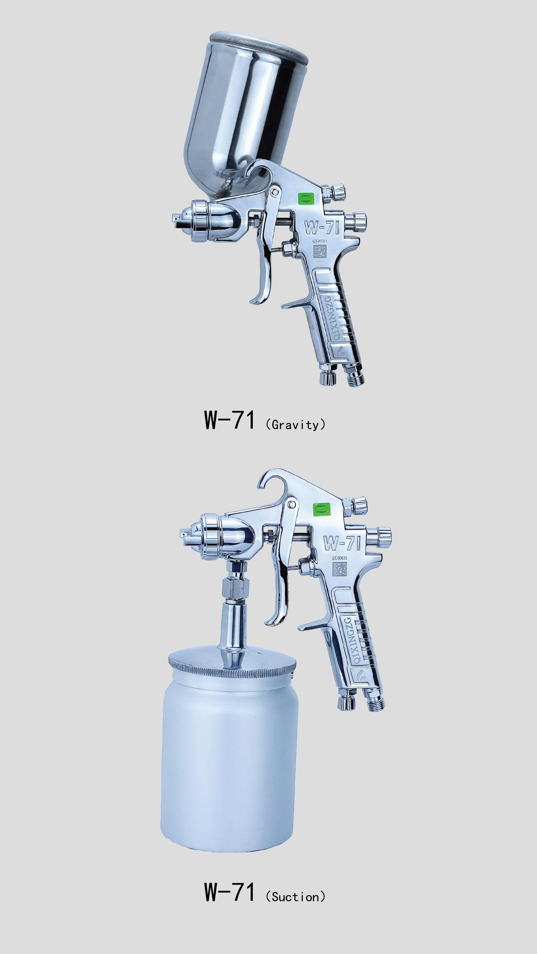 QIXINGZG W-71 Manual Spray Gun Furniture Woodworking Automotive Top Coat Spray Gun