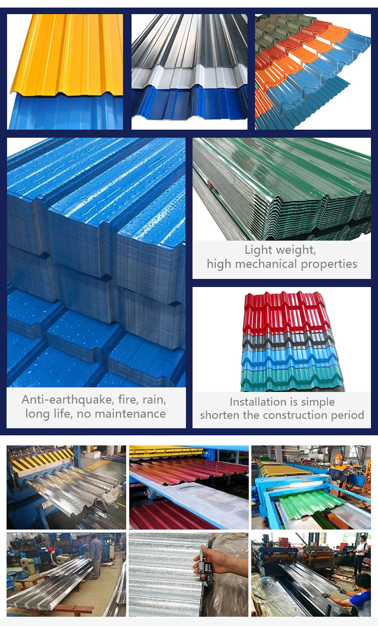 Best Price Steel Corrugated Roofing Tile PPGL PPGI Color Coated Galvanized Steel Sheet Corrugated Roof Steel Plate