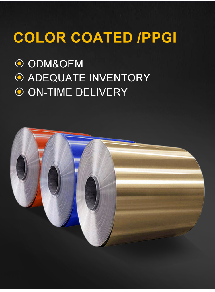 Wholesale embossed color coated rolls in stock, fully printed multi-color architectural galvanized Color coated rolls