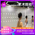 PVC curved folding door in shopping mall, no lower rail, crystal sliding door in car beauty room