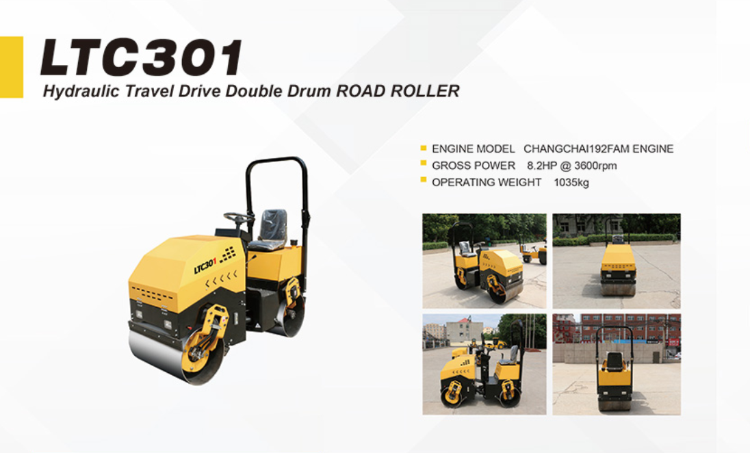 China Roller Mini Roadroller of Hydraulic Travel Drive Double Drum as Road Machinery