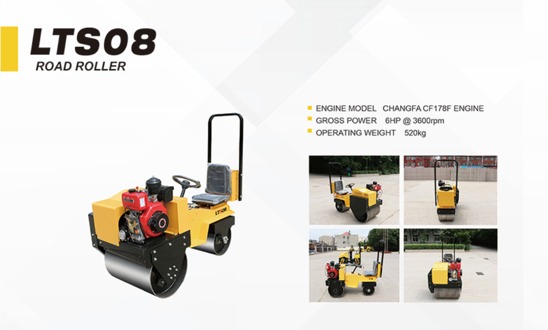 Mini Road Roller Using CfI78F Vertical Direct-Spray Air-Cooled Engine