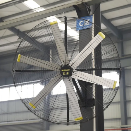 JULAI wall mounted Industrial Fan 6.5FT 250RPM HVLS Rotating Fans used for cattle farm