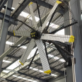 JULAI 2 m oscillating industrial wall fan 80 inch wall mounted industrial fan 6.5 ft air circulator fan wall mounted