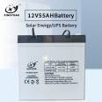 Solar Battery 12V55AH Long Life Deep Cycle Rechargeable Solar Battery