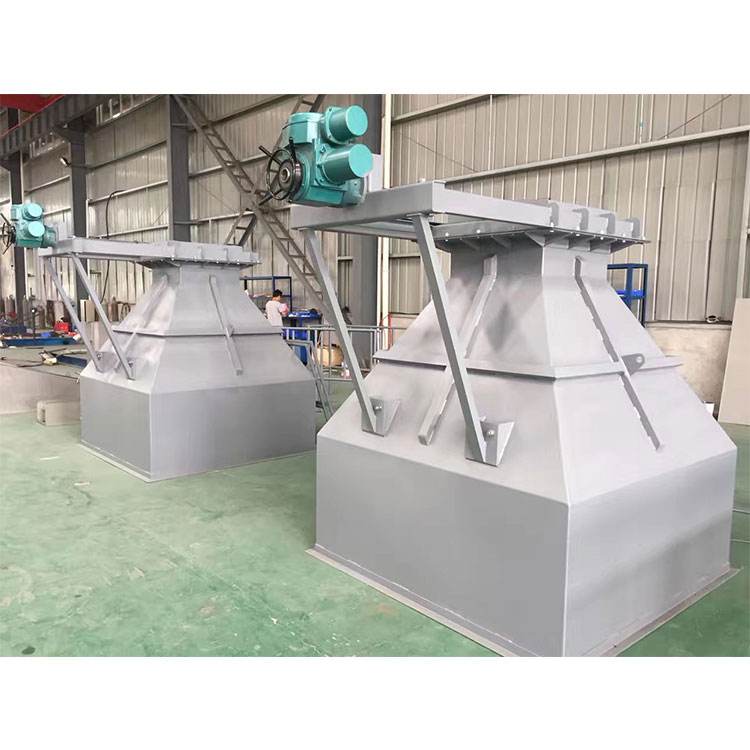 Automatic stainless steel slide gate valve sludge cake mud hopper tank loading machine