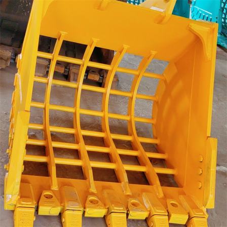 Excavator mesh bucket hook machine, rock reinforcement, strong bending resistance of screening bucket