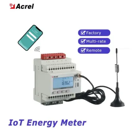 Acrel ADW300-WF three phase WiFi energy meter 35mm din rail mounted power meter LCD display kwh energy management