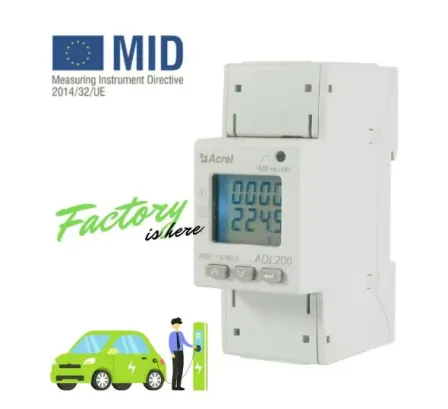 Acrel ADL200-C 220V AC electric power meter bidirectional kwh energy meter with MID certificate