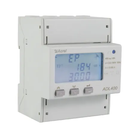Acrel MID Din Rail Mounted 10(80)A Digital AC Bidirectional Energy Meter ADL400 For Electric Vehicle Charging Pile
