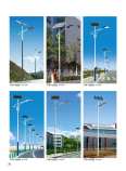Installation of LED solar street lights Landscape outdoor lights Garden square roads