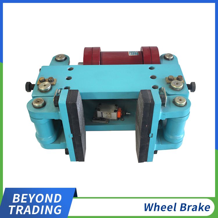 The hydraulic wheel brake of the dock safety braking device has a compact structure and beautiful appearance