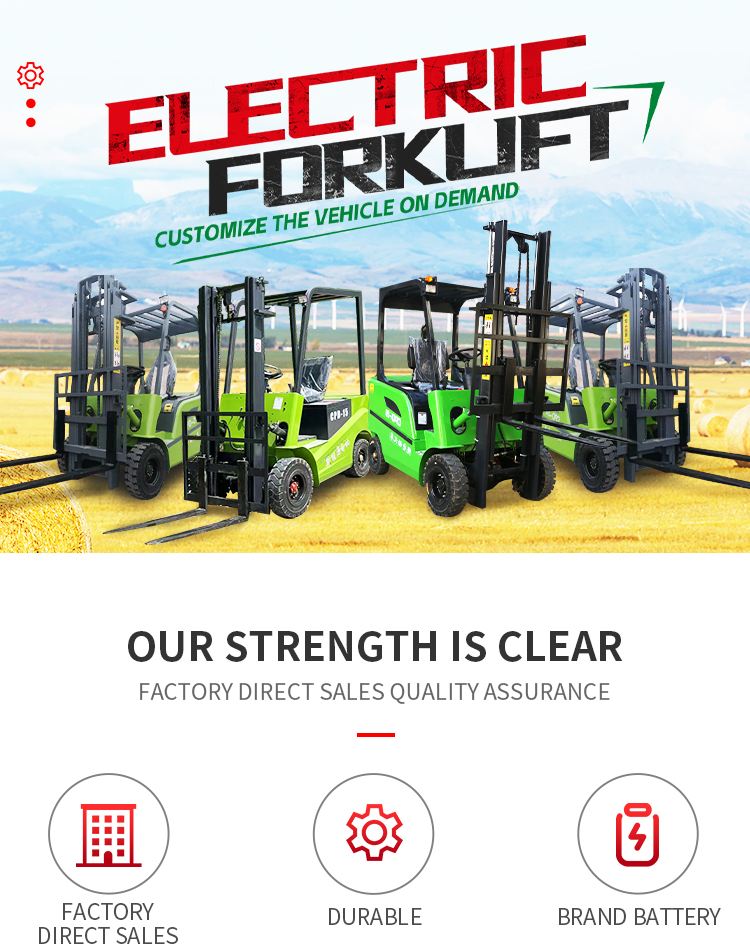 Load Capacity Forklift Electric Warehouse Pallet Lifting New Energy 4 Wheels Mini Truck Fork Lift