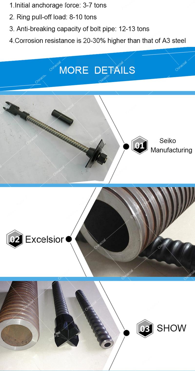 Spot Sales Anchor Mine Solid Anchor Rod Various Types Pipe Seam Anchor Rod Support Bolt