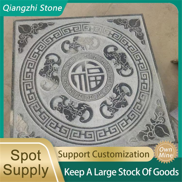 The stone lion shaped carving material is excellent