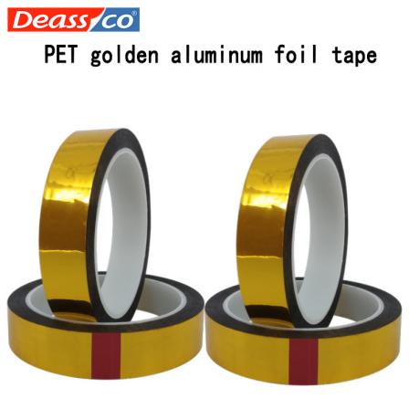 PET golden aluminum foil tape, golden gift box decoration adhesive, aluminum plated tape, sticker, gift box packaging