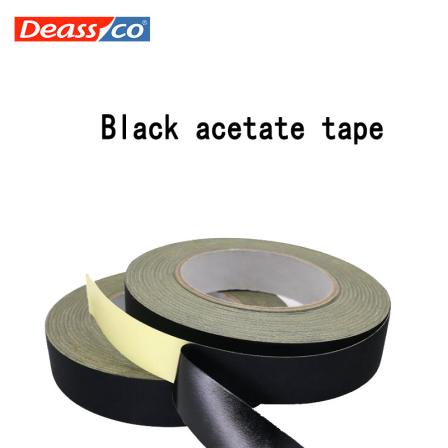 Black acetate tape high temperature resistant flame retardant insulating cable routing tape manual tearable white acetat