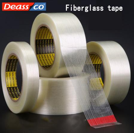 Fiberglass double-sided high-adhesive tape striped fiberglass stretch lashing pipe fixing and window sealant