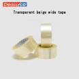 Transparent beige wide tape wholesale and express packaging warning signs Adhesive tape logo Large roll box sealing tape