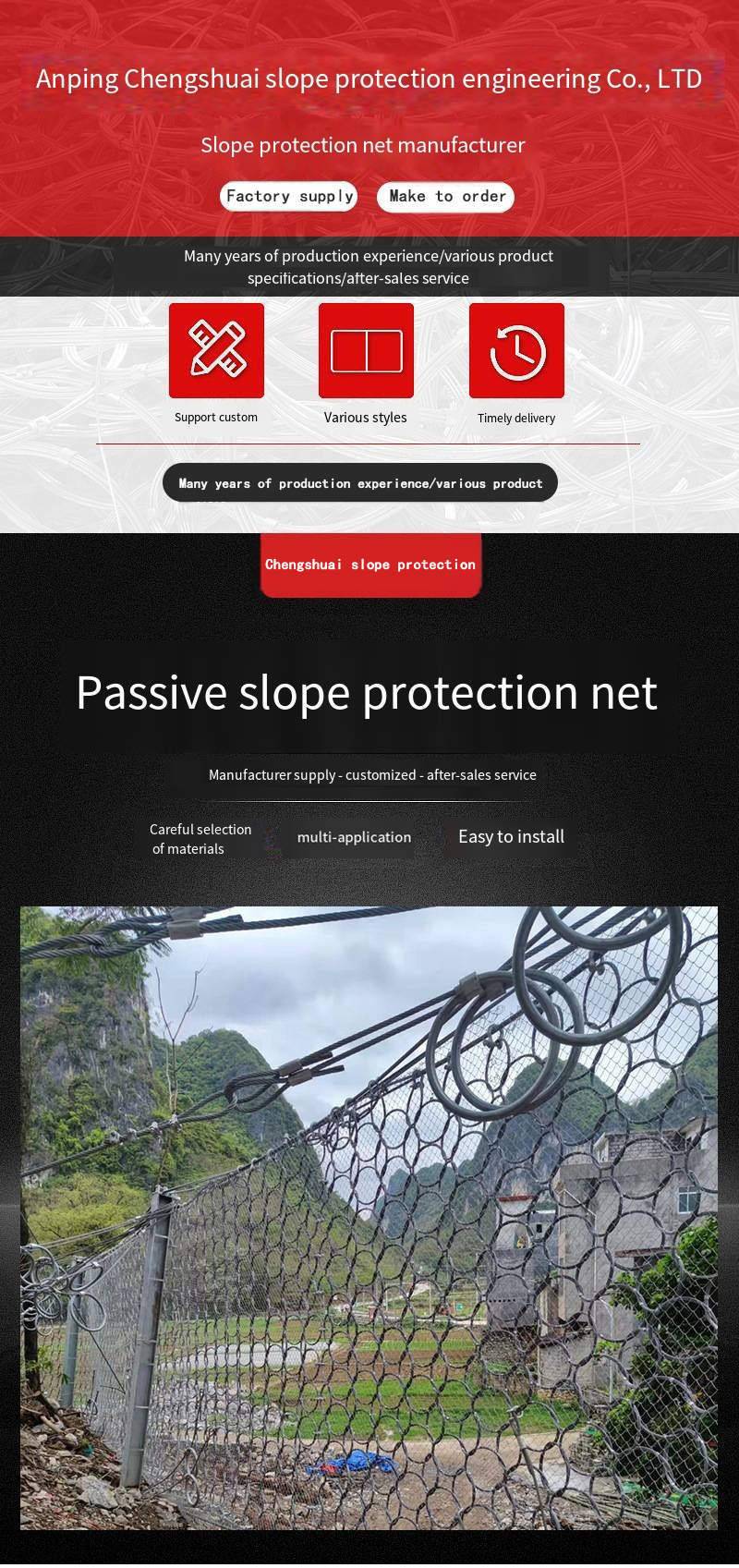 Passive protective net CXI-050