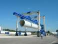 Mobile gantry crane on tyres (two units): the machines work in couple to handle precast concrete beams
