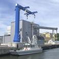 Marine jib crane for lifting boats