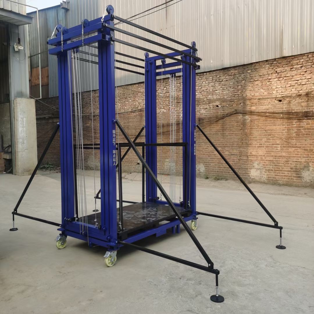 2023 New electric scaffold lift construction multi-functional remote control folding raised platform brick