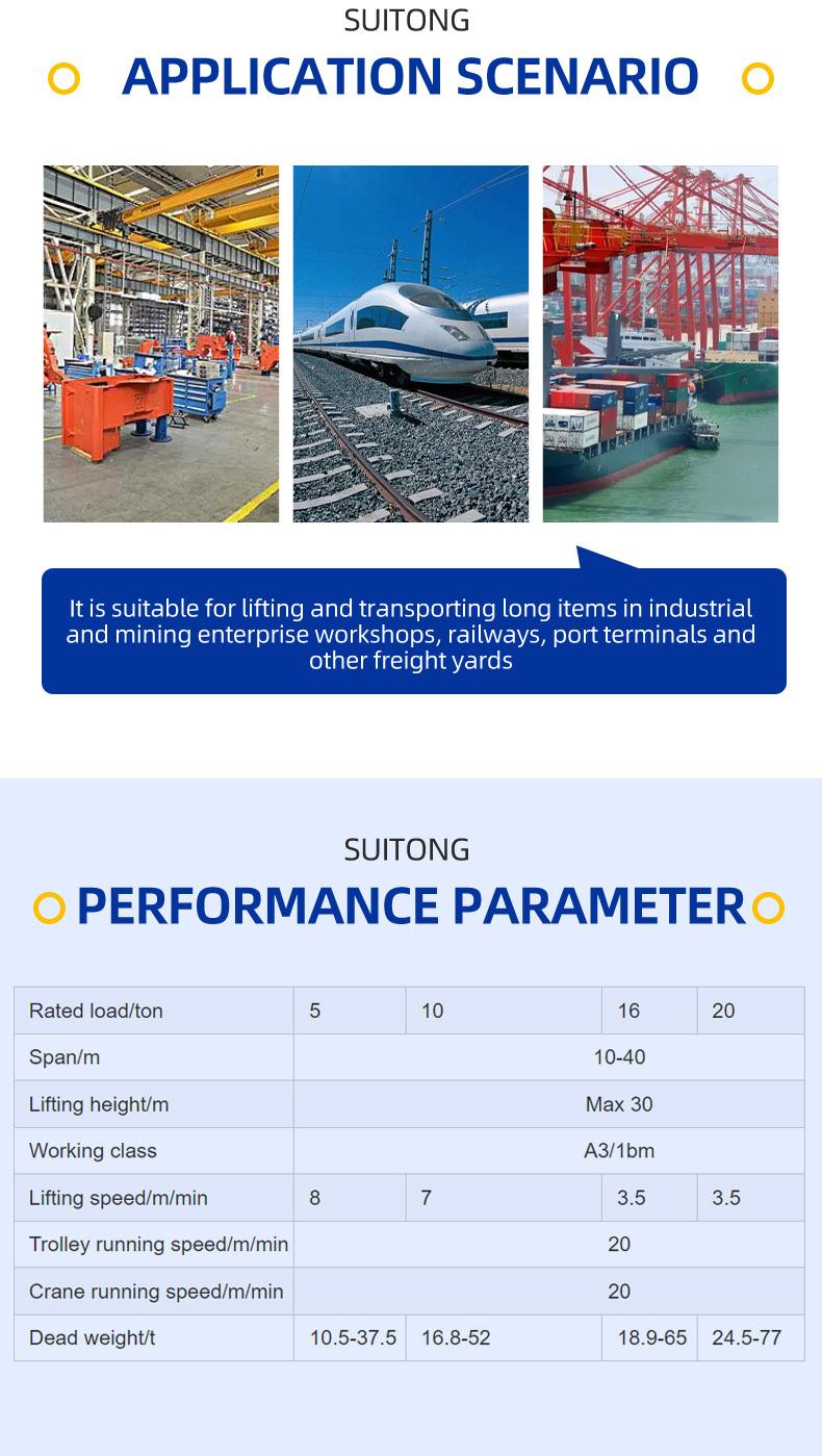 Cabin Control Single main girder box type gantry crane with electric steel wire rope hoist