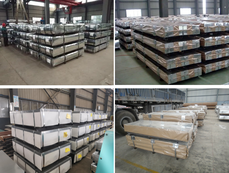 Hot selling Dx51d DX52 D 4X8 SGCC SPCC 0.3mm 0.4mm 0.5mm Zinc Coated Galvanized Corrugated sheet