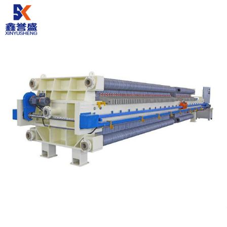 Automatic hydraulic diaphragm filter press for printing and dyeing wastewater treatment