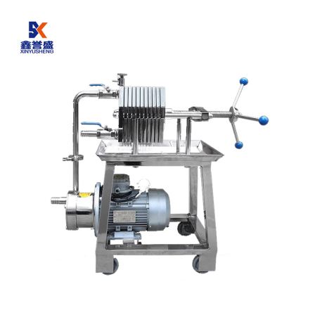 Stainless steel experimental filter press for filtering chemical wastewater