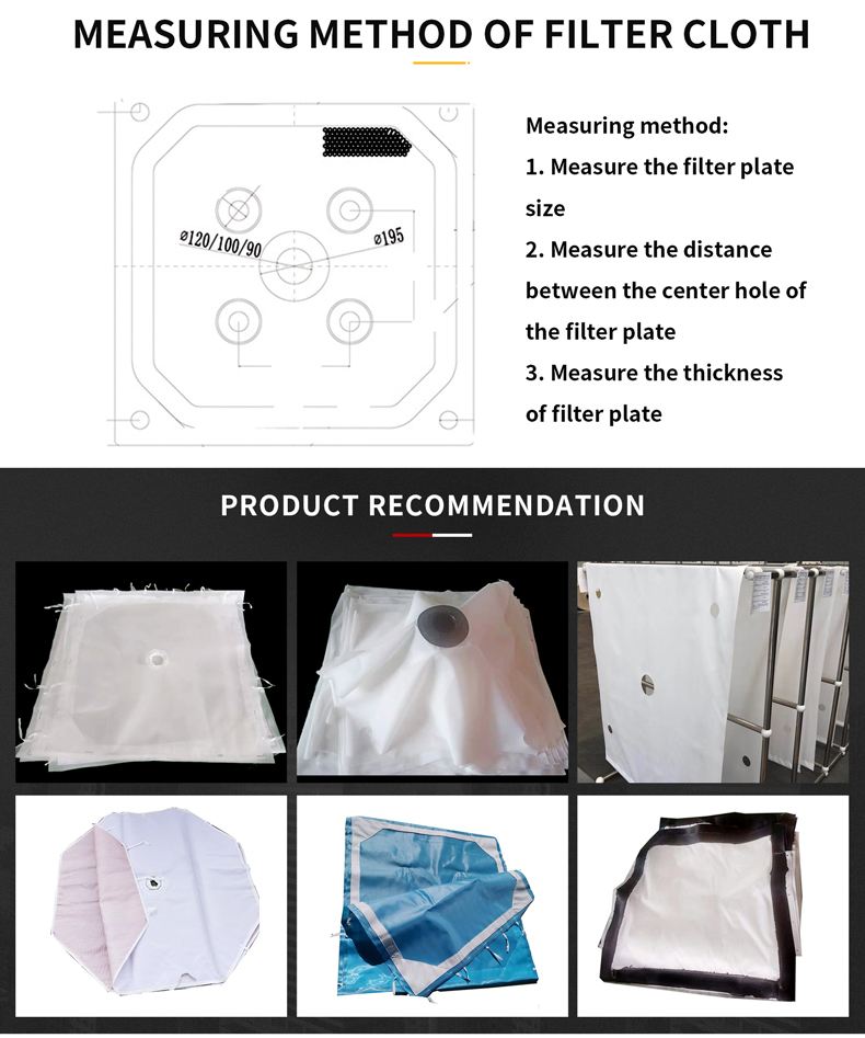 Tailings filtration press non-woven fabric