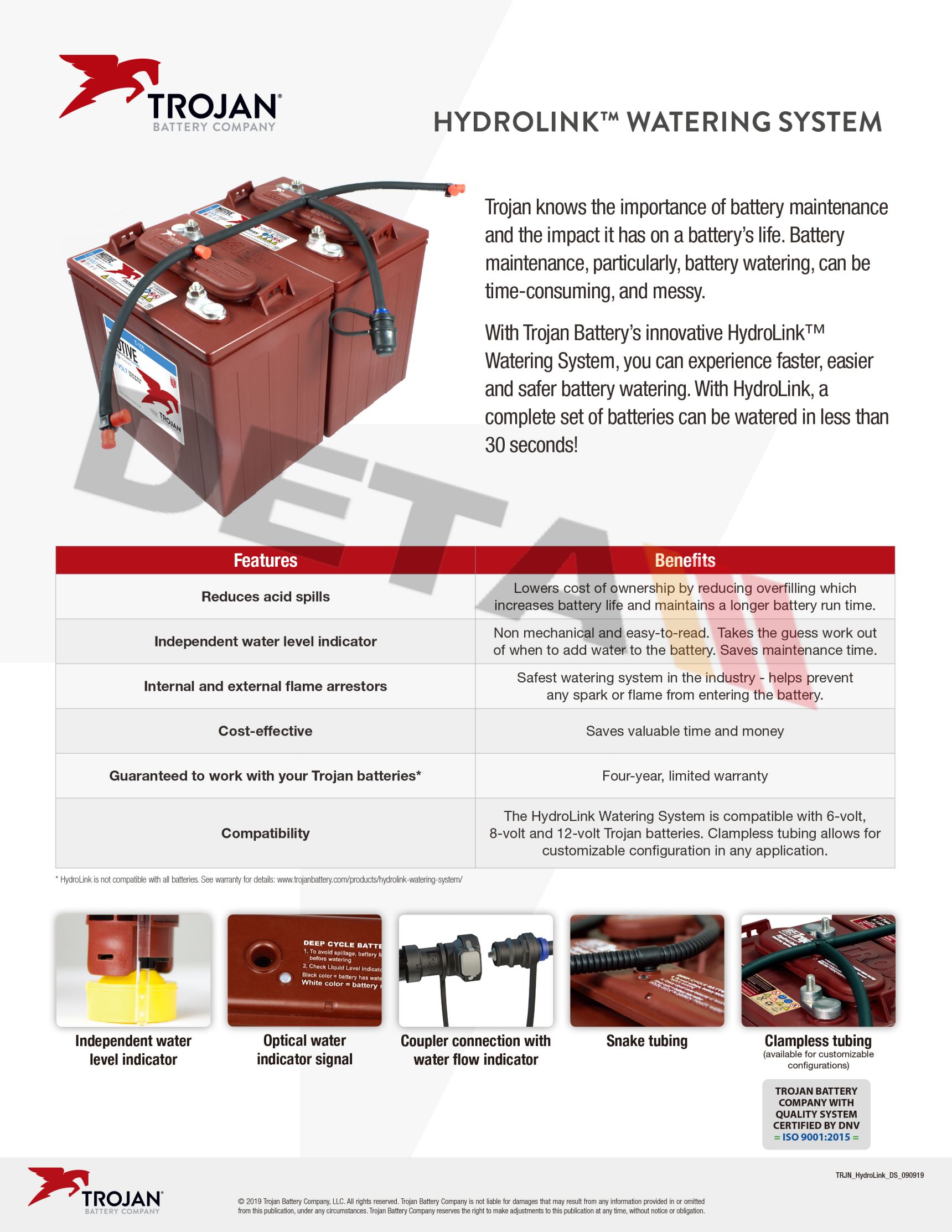 Trijan Battery T-105 6V225AH Golf Cart Sweeper Special Battery