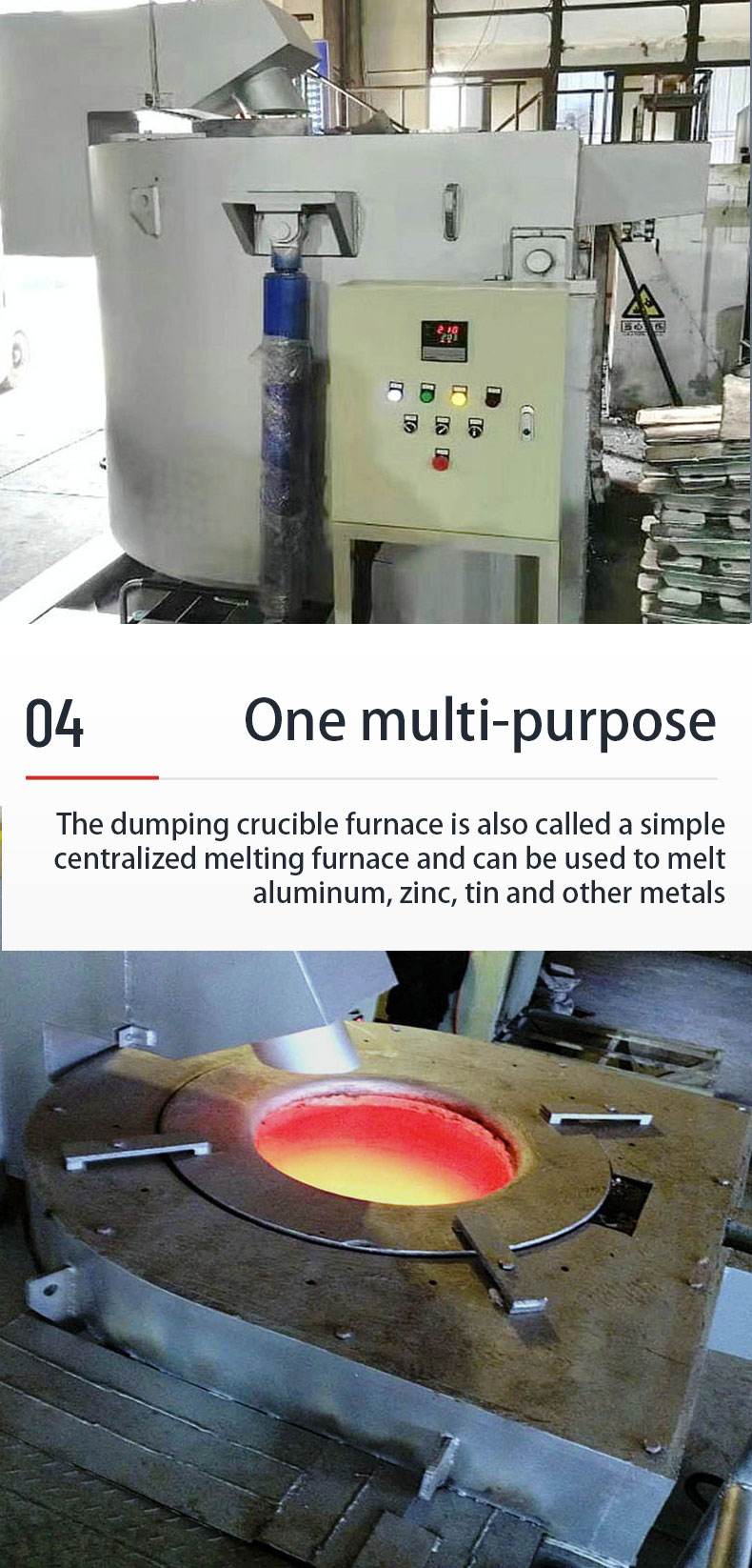 High-Efficiency Dumping Double Regenerative Crucible Furnace