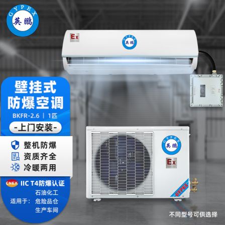 Workshop explosion-proof air conditioning, warehouse special air conditioning manufacturer direct supply explosion-proof wall mounted 1P explosion-proof hanging machine BKFR-2.6