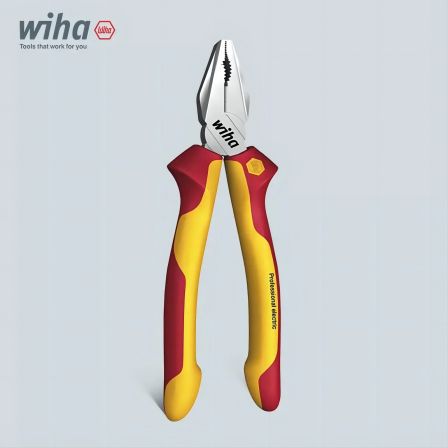 Wiha Weihan Electric Insulated Steel Wire Pliers C70 High Carbon Steel 26708 Three Point Clamping Electrical Insulation