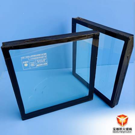 Baodun 25mmA thermal insulation crystal nano silicon fireproof glass used for stainless steel glass doors without yellowing