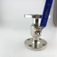 Hygienic food grade straight flange ball valve stainless steel 304 valve biopharmaceutical food and beverage equipment