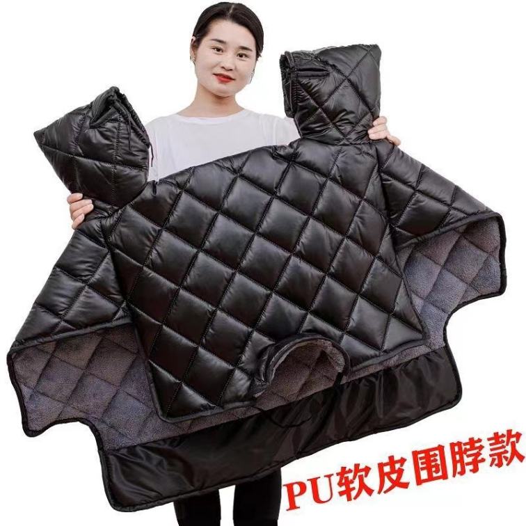 Electric car wind shield is heated by waterproof in winter, thicken windscreen, increase rain and snow proof PU sheepskin general winter style