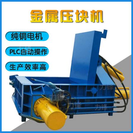 Large horizontal hydraulic scrap iron sheet, color steel tile, metal waste pressing machine, manufacturer Li Feng