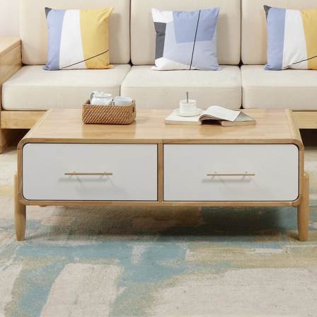 Bedson Nordic All Solid Wood Tea Table, Oak TV Cabinet, Homestay Hotel Sample Room Furniture Customization