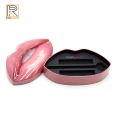 Source manufacturer produces cross-border tinplate lip shaped packaging iron box lipstick lip color eyeliner pencil box